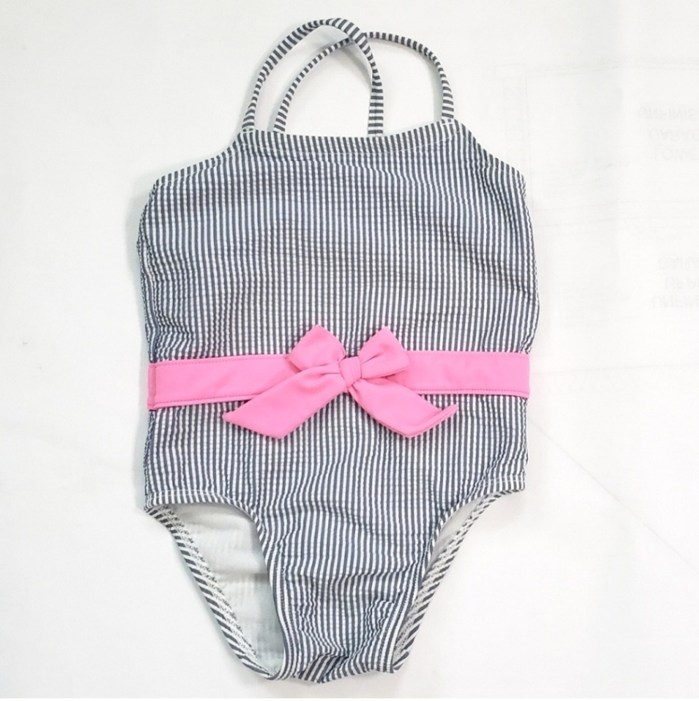 Baby Gap Seersucker Swimsuit 6-12 Months - Picture 1 of 4